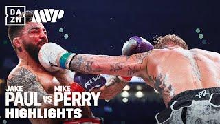 FIGHT HIGHLIGHTS  JAKE PAUL VS MIKE PERRY