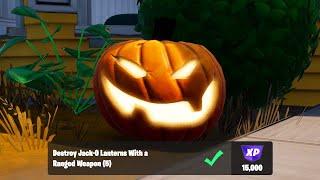 Destroy Jack-O Lanterns With a Ranged Weapon Location - Fortnitemares Quests