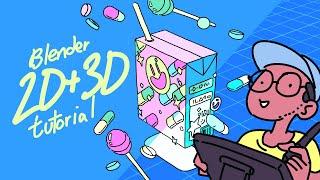 Blender 2D3D for beginners drawing and animating with greasepencil blender 2.8 - Part 12