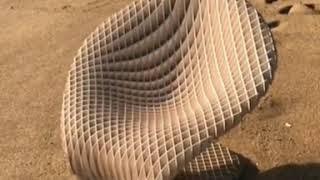 Incredible wooden lattice chair