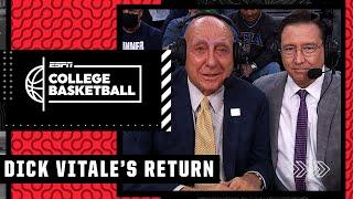 Dick Vitales emotional return courtside after cancer announcement  ESPN College Basketball