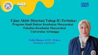 Ujian Doktor Terbuka an. Sulis Diana S.ST. M.Kes