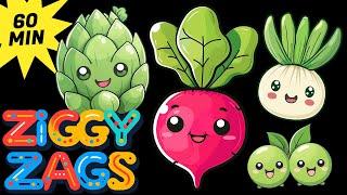 Spring Vegetables Dancing For Babies - Funky Veggies Baby Sensory Video