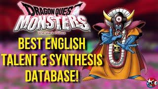 Dragon Quest Monsters The Dark Prince The Best ENGLISH Talent & Synthesis Database