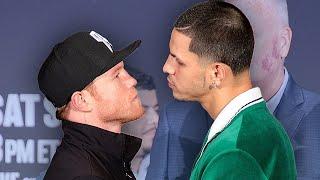 Edgar Berlanga GETS ALL UP IN CANELOS FACE during press conference face off