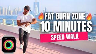 10 Minute Fat Burn Zone Walking Workout  Speed Walk