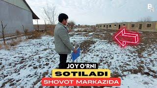 SHOVOT MARKAZIDA JOY O‘RNI SOTILADI. 1200 m2 yer maydoni.  15 000 $