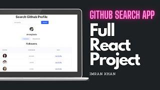 GitHub Search App in React JS  Full Project Using Github API  Tutorial