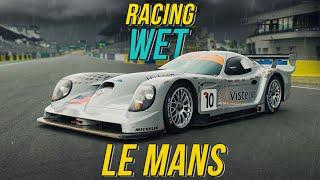 Onboard Panoz Esperante GTR-1 racing wet Le Mans - HQ brutal V8 sound