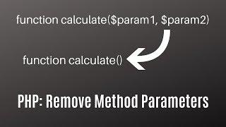 PHP Trick To Remove Method Parameters with Setters