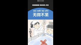 Common Chinese Idioms 无微不至 wú wēi bú zhì - meticulously