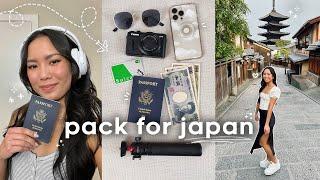 pack with me for Japan  travel essentials + tips to prepare  what’s in my suitcase + carry-on