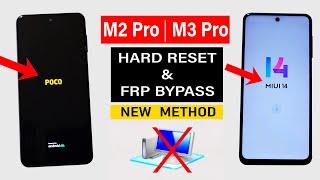 Poco M2 ProM3 Pro HARD RESET & FRP Bypass - MIUI 14 without pc 2024  100% working