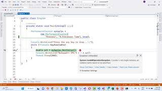 Fix Counter is not single instance an instance name need to be specified  C#