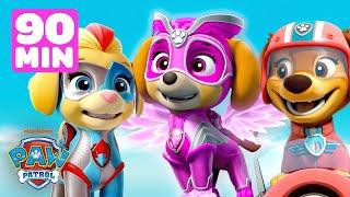 PAW Patrol Mighty Pups to the Rescue w Skye & Liberty  90 Minute Compilation  Shimmer and Shine