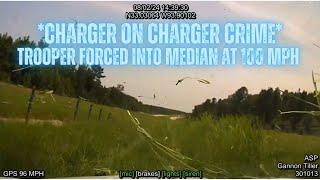 Charger vs Charger - Arkansas State Police Attempt TVI  PIT to end high speed PURSUIT #chase