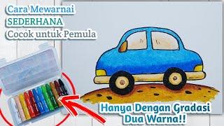 Untuk Pemula Pakai Cara ini Mewarnai Mobil Hanya dengan Gradasi 2 Warna #gambarmobil