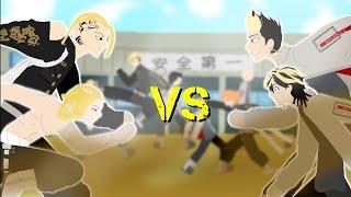 DRAKEN AND MIKEY VS HANMA AND KAZUTORA PART2 STICK NODES