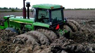 Tractors Stuck in Mud  Tractor Engine Sound Compilation