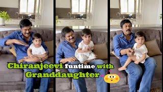 Megastar Chiranjeevi most adorable video with his Granddaughter Mimi song fun  Celebrity Mirror