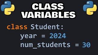 Python CLASS VARIABLES explained easy 