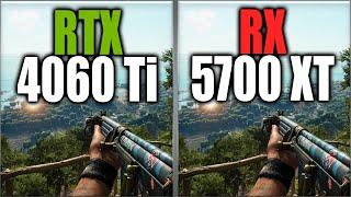 RTX 4060 Ti vs RX 5700 XT Benchmarks - Tested 20 Games