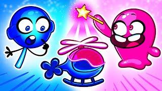 Pink VS Blue Song🩵   Compilation of funny songs for kids