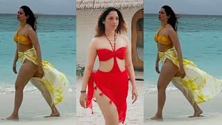 Tamannaah Enjoying at Maldives Beach  Actress Tamannaah Latest Videos  Tamannaah Bikini Videos