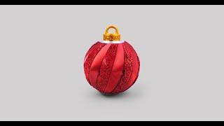 Foldable Christmas ornament - Diagonal print on prusa