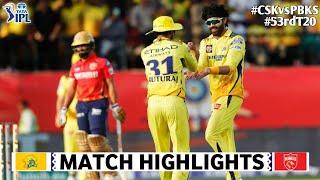 Chennai Super Kings Vs Punjab Kings 53rd IPL Match Full Highlights 2024  CSK VS PBKS IPL Highlights