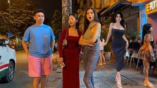 Vietnam Nightlife Ho Chi Minh City - Saigon 2024. Night walking tour