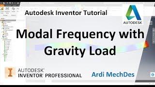 Autodesk Inventor Tutorial - Modal Frequency Analysis Simulation with Gravity Load