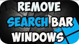 how to remove search bar at top of screen on windows 10