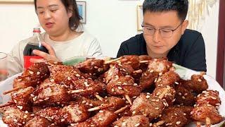 丹丹买块里脊肉，做盘香香辣辣的牙签肉，下酒追剧的好搭档【胖手手丹丹】