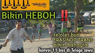 TREND TELOLET ‼️Konvoi 11 bus  PO.FRASINDO Trans bikin heboh Telogo sewu