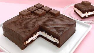 Fluffy Chocolate Cake with Marshmallow Filling That Melts in Your Mouth