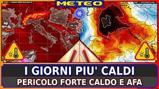 METEO • Ecco i Giorni più Caldi » Pericolo per Forte Caldo e Afa