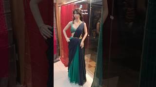 Chiffon Sarees Collection two Sarees draped on the mannequin