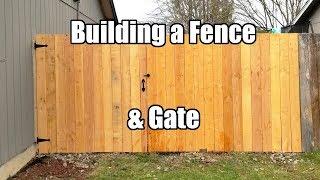 Building a wood Fence with a Gate