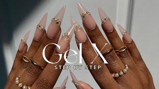 Elegant & Simple Gel X Nails at Home  gel x nails tutorial