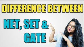 What is the Difference between NET SET and GATE ?? in hindi