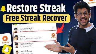 How to Restore Snapchat Streak without Paying  Snapstreak Recovery Without Money  Snapchat Streaks