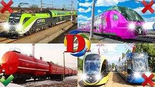 Поезда для детей  Развивающее видео про железнодорожный транспорт