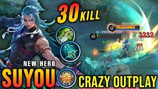 30 Kills Mask of the Immortal Suyou New Hero MLBB Insanely Outplay - New Hero Tryout  MLBB