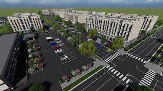 3D project of a residential area in the village council named after ErgeshAliyev Проект Микро района