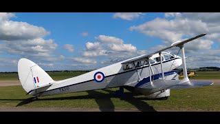 Pleasure Flight in Dragon Rapide WWII-era Biplane - Duxford Imperial War Museum Cambridgeshire UK