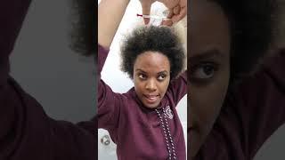 Cutting my 4C natural hair myself