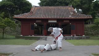 75-year-old Kenyu Chinen 9th dan Shorin-ryu Karate - Yomitan Dojo Okinawa training