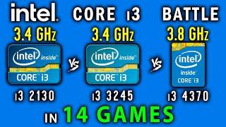 i3 2130  vs i3 3245 vs i3 4370 core i3 battle 2019 in 14 games or Sandy vs Ivy Bridge vs Haswell