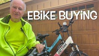 Seniors guide to buying an E bike. Click below for buying links.